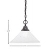 Toltec Lighting Any 1 - Light Pendant in  Dark Granite with 12" Frosted Crystal Shade - 2 of 2
