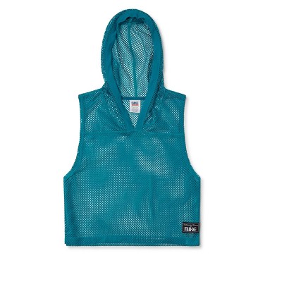 BIKE Athletic Hooded Sleeveless Practice Jersey Teal S/M
