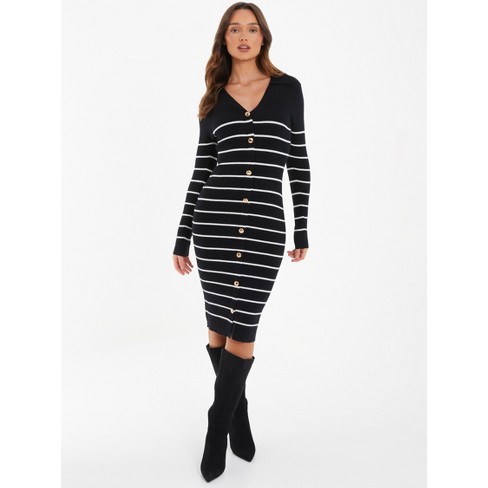 Target black and hot sale white striped dress