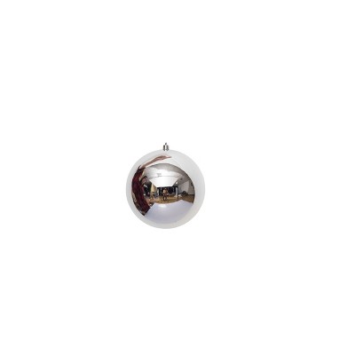 Season's Designs Christmas Tree 6" Silver Shiny Shatterproof Seamless Or