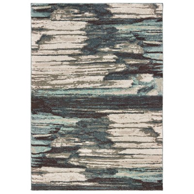 Camryn Jade Layers Rug Blue/Ivory - Captiv8e Designs