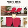 CAVINAS 2PC Reclining Beach Chair with Mesh Fabric & Headrest Pillows,4-Position Portable Lounge Chair for Outdoor,Lawn,Backyard - 3 of 4