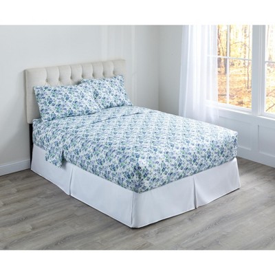 Twin Taupe Toile Floral Microfiber Sheet Set
