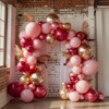 PartyWoo Balloons Red Pink Chrome Gold 18 12 10 5 Inch 140 pcs - 3 of 4
