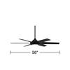 56" Casa Vieja Estate Modern Indoor Outdoor Ceiling Fan with LED Light Remote Control Matte Black White Diffuser Damp Rated for Patio Exterior House - 4 of 4