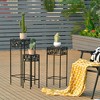 Costway Set of 3 Metal Plant Stand Flower Pot Holder Rack w/Colorful Ceramic Beads - 2 of 4