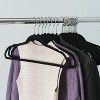 VECELO 25/30/50/60/100 pk Velvet Clothes Hangers Non Slip & Space-Saving Clothes Hangers with Finger Clips & Tie Rack 9 Color - 2 of 4