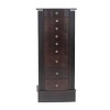 Wooden Multi-Layer Jewelry Cabinet with Mirror, Hidden Side Compartments, and Eight Drawers for Organized Accessories - 2 of 4