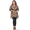 Women's Plus Size Paisley and Animal Print Scoop Neck Marlene Tunic - White Mark - 2 of 3