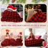 Christmas Buffalo Plaid Throw Blanket 50 x 60 Inch for Sofa Bed Couch Office Fleece Lightweight Fall Winter Blanket - 3 of 4
