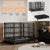 Heavy Duty Metal Dog Crate, Extra Large Folding Dog Cage with Double Doors, Wheels & Removable Tray, Indoor Pet Kennel for All Sizes Dogs - 4 of 4