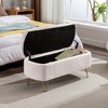 Lyngins Faux Fur Storage Bench, Ottoman with Storage, End of Bed Bench, Entryway Bench with Gold Legs, Storage Ottoman for Bedroom & Entryway - 2 of 4