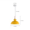 Rennnsan Veorix 11"W 1-Light Dome Wood Modern Dimmable Pendant - 3 of 4