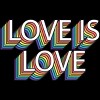 Adult Design By Humans Retro Love Is Love Pride By DudleyjazT-Shirt - 2 of 2