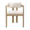 ModernLuxe 2pcs Dining Chair, Wooden Accent Chairs with Armrest, Curved Backrest - 3 of 4