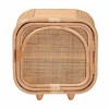 bali & pari Keita Natural Rattan Nightstand: Handcrafted, Bohemian Design, Two Shelves, No Assembly Required - 4 of 4