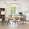 vidaXL Dining table legs 2 pcs X-shaped 80x(72-73) cm steel black - 2 of 4