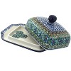 Blue Rose Polish Pottery 295 Ceramika Artystyczna Butter Dish - 2 of 3