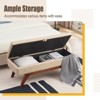 MOONMISS solid wood feet for solid weighing,and bed end stool with storage function - 4 of 4