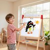 SUGIFT Kids Wooden Easel with Paper Roll - Adjustable Magnetic Double Sided Drawing Board, Children Art Easel for 3~12 Years Kids Painting Drawing - 4 of 4