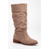 Maribel - Dark Beige Suede Slouchy Boots | Prologue Shoes - 2 of 4