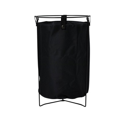 Black Metal Frame Laundry Hamper with Removable Canvas Bag