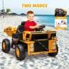 Ride on Dump Truck, 12 Volt Ride on Toys with Electric Dump Bed, Electric Car for Kids with Remote Control, Shoel, LED Lights, Musci Player - 4 of 4