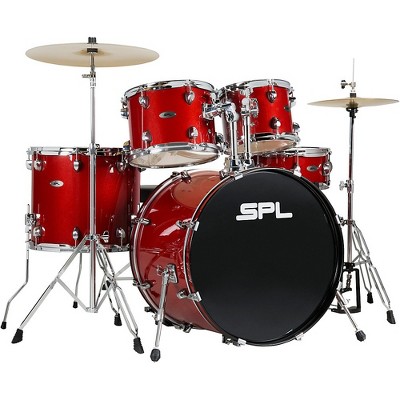 Sound Percussion Labs UNITY II 5-Piece Complete Drum Set With Hardware, Cymbals and Throne Desert Red Speckle