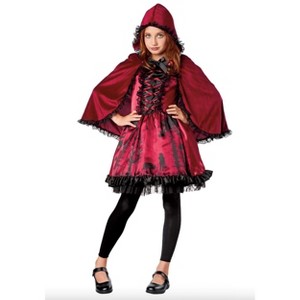 HalloweenCostumes.com XL Girl Girl's Storybook Red Riding Hood Costume | Storybook Costumes, Black/Red - 1 of 1