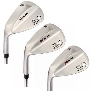 Ram Golf Pro Spin Stainless Wedge Set - 52, 56, 60 Wedges - Mens Left Hand - 1 of 4