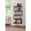 Ascencio Ladder Bookshelf and Display Case White/Walnut - HOMES: Inside + Out: Mid-Century Storage, 5-Tier - 3 of 4