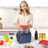 OPUX Insulated Lunch Box Men Women, Large Soft Cooler Bag Work School Picnic, Leakproof Tote Shoulder Strap Kid Adult - 3 of 4