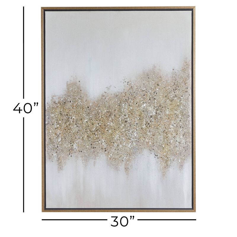 Glam Metal Abstract Framed Wall Art with Gold Frame Gold - CosmoLiving by Cosmopolitan, 4 of 17