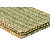 50" X 70" Gray And Yellow Floral Cotton Quilted Kantha Throw Blanket with Embroidery - 4 of 4