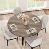Space Saving 47" Round Dining Table for 4, Kitchen Dining Room Table w/ Sturdy Metal Frame, Wood Circle Kitchen Table - 3 of 4
