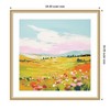 Kate and Laurel Framed Art Colorful Meadow Landscape by The Creative Bunch Studio, 34x34, Florence Gold - 2 of 4