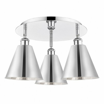 Ballston Cone - 3 Light Flush Mount In Industrial Style-10.5 Inches Tall and 19.75 Inches Wide