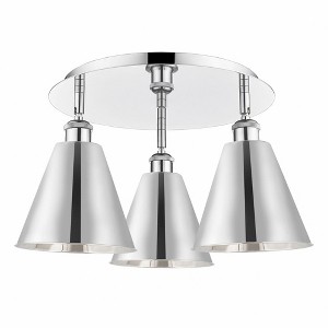Ballston Cone - 3 Light Flush Mount In Industrial Style-10.5 Inches Tall and 19.75 Inches Wide - 1 of 1