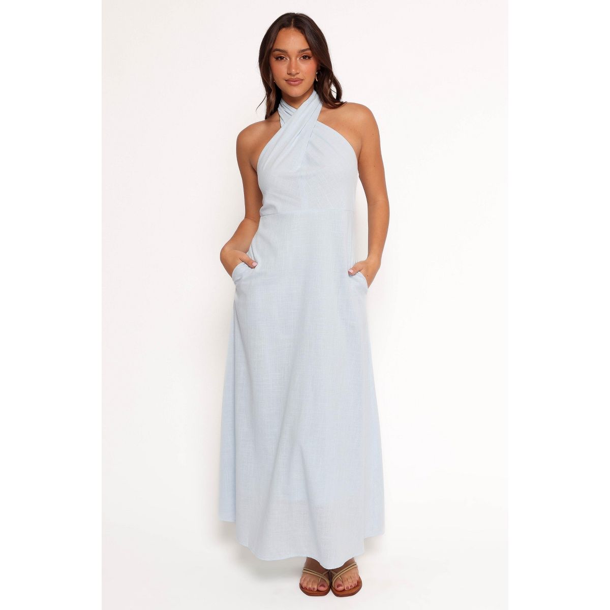 Petal and Pup Betsy Halterneck Maxi Dress