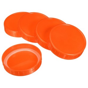 Unique Bargains Wide Mouth Plastic Mason Jar Lids with Silicone Sealing Ring 10 Pcs - 1 of 4