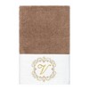 Linum Home Textiles 100% Turkish Cotton MONICA Gold Thread 3PC Embellished Towel Set - 3 of 4
