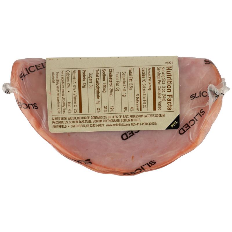 Smithfield Anytime Favorites Sliced Hickory Smoked Boneless Ham - 2-2.75lbs - price per lb, 4 of 10