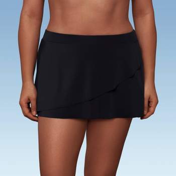 Women's UPF 50 Shaping Swim Skirt - Aqua Green® Black