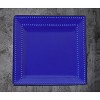 Lorren Home Trends 16 Piece Square Beaded Stoneware Dinnerware set, service for 4, Blue - 2 of 4