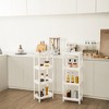 Tangkula 2PCS 4 Tier Slim Storage Cart Detachable Kitchen Organizer Utility Cart - 3 of 4