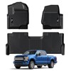 TruAIR Custom Fit TPE All-Weather Floor Mats for 2017-2024 Ford F-250/F-350 SuperCrew Cab ( Black) - 2 of 4