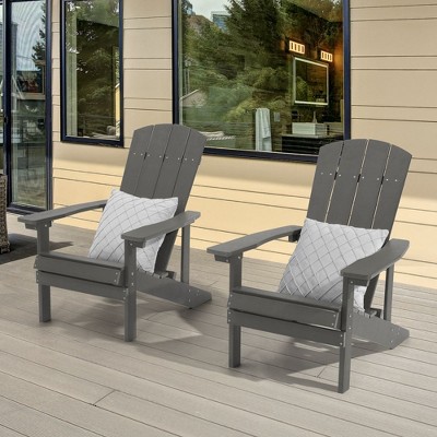 Sonkuki  2-Pack Recycled Plastic Wood Adirondack Chair