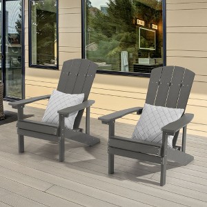Sonkuki  2-Pack Recycled Plastic Wood Adirondack Chair - 1 of 4
