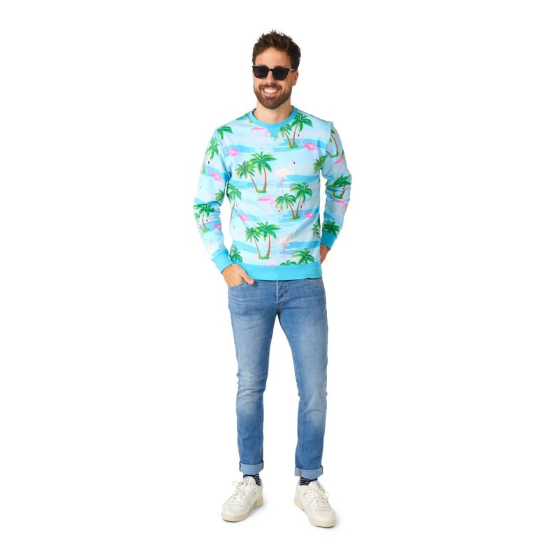 OppoSuits Men's Sweater - Flaminguy - Multicolor, 3 of 4