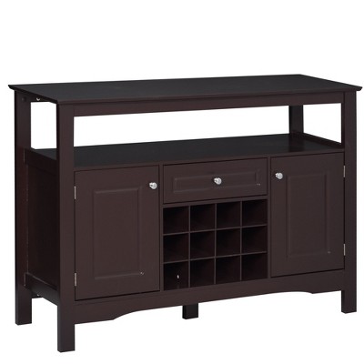 Okak Barn Door Style Buffet Cabinet with Storage for Living Room 34.5" Farmhouse Kitchen Sideboard Cabinet with Adjustable Shelf